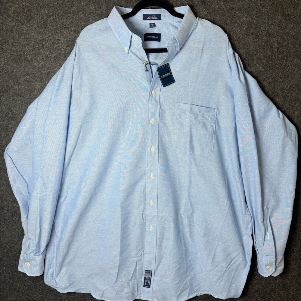Harbor Bay Light Blue Casual Button-Down Shirt